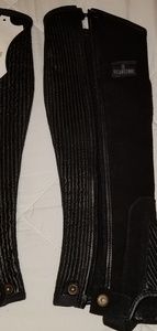 Black Leather Half Chaps by Treadstone NEW